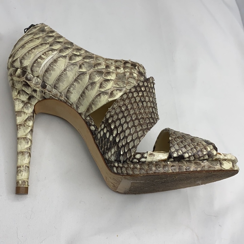 Alexandre Birman Sz 9 Python Open Toe Bootie Pumps - Picture 9 of 13